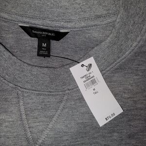 Banana Republic Gray Scuba Crewneck Sweater